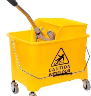 Movable Yellow Splash Guard Mop Bucket